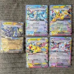 Pokemon TCG Tera ex Ultra Rare Lot x5 English Pikachu Sylveon Jolteon + - Image 1