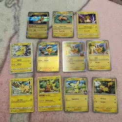 Pikachu Pokemon Card 11 card lot, raichu, pikachu, and pichu - Image 1