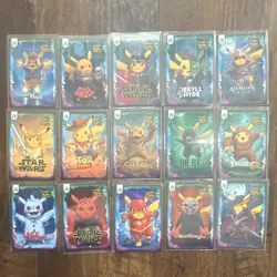 Lot Of 34 Holo Pokemon Pikachu Cosplay Horror Cards All In Excellent Condition - Image 1