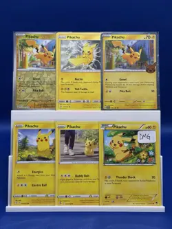 Pikachu Pokemon TCG 6 Card Lot - Image 1
