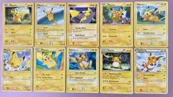 Pokemon Vintage Pikachu, Raichu Card Lot X10. Cards from early Sets. EX-NM Look - Image 1