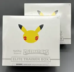 Lot of 2 Pokemon 25th Anniversary Celebrations ETB Elite Trainer Boxes Sealed - Image 1