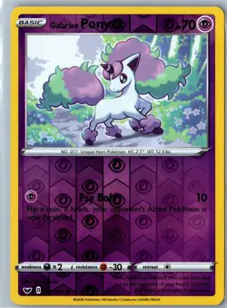 Galarian Ponyta Sword & Shield 081/202 Reverse Holo LP - Modern Pokemon Card - Image 1