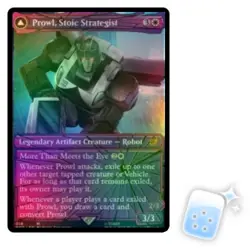 FOIL PROWL, STOIC STRATEGIST (SHATTERED GLASS) Transformer Magic MTG MINT CARD - Image 1