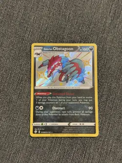 Pokemon Card Galarian Obstagoon SV080/SV122 Shining Fates Shiny Vault Holo NM - Image 1