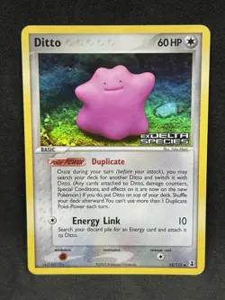 Pokemon TCG Ditto EX Delta Species Card 35/113 Reverse Holo Stamped MP Condition - Image 1
