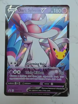 Pokemon TCG Celebrations Dark Sylveon v SWSH134 Jumbo Black Star Promo Card Holo - Image 1