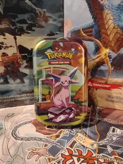 Pokemon Prismatic Evolutions SV8.5 Espeon Mini Tin Factory Sealed 2x Packs - Image 1
