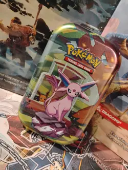Pokemon Prismatic Evolutions SV8.5 Espeon Mini Tin Factory Sealed 2x Packs - Image 4