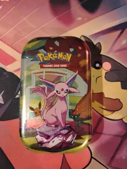 Pokemon Prismatic Evolutions SV8.5 Espeon Mini Tin Factory Sealed 2x Packs - Image 5