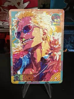 One Piece Anime Donquixote DoFlamingo Custom Holo Collectible Card - Image 1