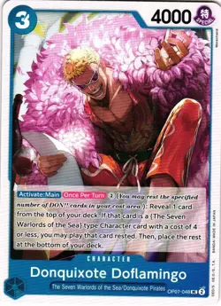 Doflamingo OP07-048 UC 500 Years in the Future One Piece Anime Card Game CCG - Image 1