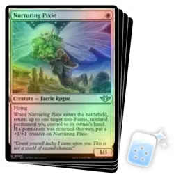 FOIL NURTURING PIXIE X4 Outlaws Of Thunder Junction OTJ Magic MTG MINT CARD - Image 1