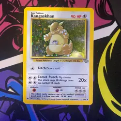 Kangaskhan 5/64 Holo Rare Jungle Pokemon Unlimited Holo Damaged - Image 1