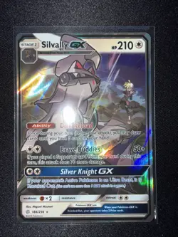 Pokemon TCG Silvally GX Holo Ultra Rare Card Sun Moon Cosmic Eclipse 184/236 - Image 1