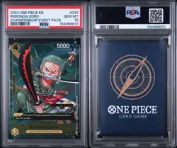2024 ONE PIECE CHAMPIONSHIP 2024 EVENT PACK #042 RORONOA ZORO PSA 10 - Image 1