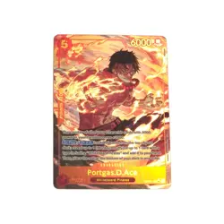 🔥 One Piece OP16 Portgas D. Ace SEC AA Alt Art OP16-118 English NM - Image 1