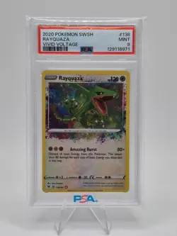 2020 Pokemon SWSH Vivid Voltage #138 Rayquaza PSA 9 MINT - Image 1