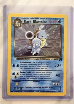 2000 Pokemon TCG Dark Blastoise Team Rocket Holo Rare Card 3/82 NM Condition - Image 1