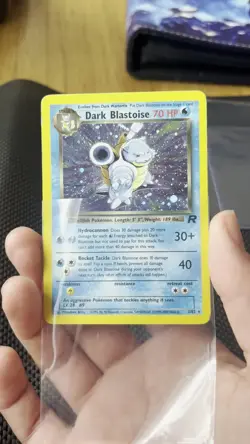 Pokemon Dark Blastoise Holo Rare Card Team Rocket 3/82 LP/MP Condition - Image 2