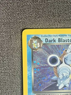 Pokemon Dark Blastoise Holo Card 3/82 Team Rocket WOTC Vintage MP/LP *SWIRL* 🌀 - Image 3