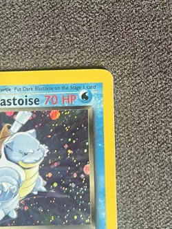 Pokemon Dark Blastoise Holo Card 3/82 Team Rocket WOTC Vintage MP/LP *SWIRL* 🌀 - Image 4
