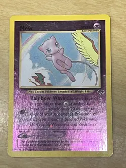 Pokemon Mew TCG Reverse Holo Card 01/18 Southern Islands, Lightly Played - Image 3