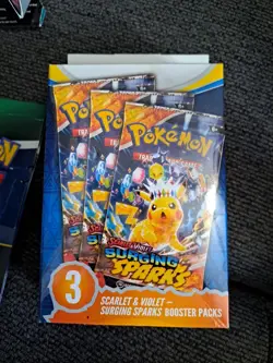 Pokemon TCG Scarlet & Violet Surging Sparks×3 Box + 20 Card Pack All Sealed Gift - Image 5