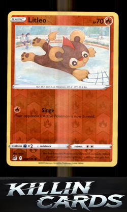 Litleo 028/196 Pokemon Common SWSH11: Lost Origin Card NM - Image 1