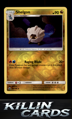 Reverse Holofoil Shelgon 105/168 Pokemon Uncommon SM - Celestial Storm Card NM - Image 1