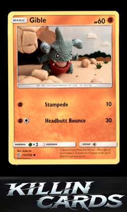 Gible 112/236 Pokemon Common SM - Unified Minds Card NM - Image 1