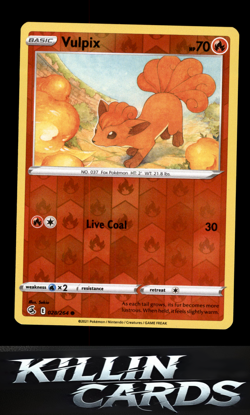 Reverse Holofoil Vulpix (28) 028/264 Pokemon Common SWSH08: Fusion Strike Card N - Image 1