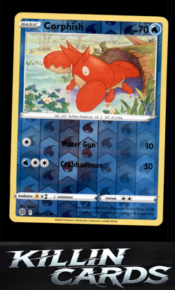 Reverse Holofoil Corphish 032/172 Pokemon Common SWSH09: Brilliant Stars Card NM - Image 1