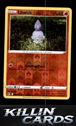 Reverse Holofoil Litwick 024/196 Pokemon Common SWSH11: Lost Origin Card NM - Image 1