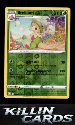 Reverse Holofoil Breloom 004/172 Pokemon Rare SWSH09: Brilliant Stars Card NM - Image 1
