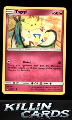 Togepi 136/214 Pokemon Common SM - Unbroken Bonds Card NM - Image 1