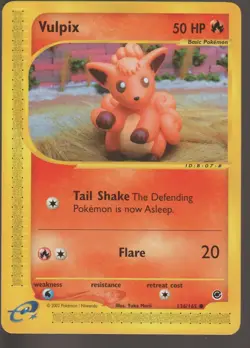 Pokemon TCG Vulpix 136/165 Expedition Base Set Regular LP - Image 1