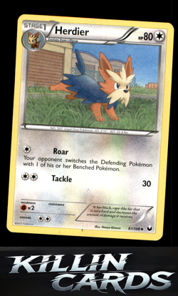 Herdier 87/108 Pokemon Uncommon Dark Explorers Card NM - Image 1