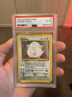 1999 Pokemon Game #3 Chansey-Holo Card PSA 4 - Image 1