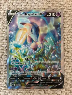 Galarian Rapidash V Chiling Reign 168/198 Alternate Full Art NM Pokemon Card T1 - Image 1