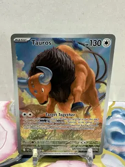 Tauros 096/086 Illustration Rare 2026 Pokemon Chaos Rising Full Art Card NM - Image 1