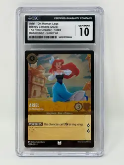 2023 DISNEY LORCANA EN 1 ARIEL ON HUMAN LEGS UNCOMMON CGC 10 - Image 1