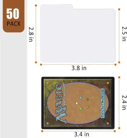 Trading Card Dividers for BCW 800 Storage Box - 100 PCS White - Image 2