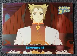 Topps Pokemon The Movie 2000 Lawrence III SILVER FOIL CARD #14 First Print Blue - Image 1