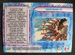 Topps Pokemon The Movie 2000 Lawrence III SILVER FOIL CARD #14 First Print Blue - Image 2