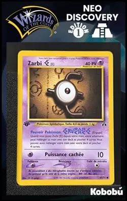 Carte Pokemon Zarbi E 67/75 Edition 1 Ed 1 Neo Discovery Wizards FR - Image 1