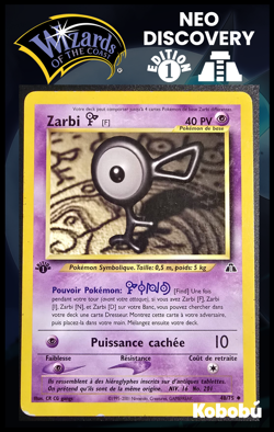 Carte Pokemon Zarbi F 48/75 Edition 1 Ed 1 Neo Discovery Wizards FR 2 - Image 1