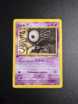 Carte Pokemon Zarbi F 48/75 Edition 1 Ed 1 Neo Discovery Wizards FR 2 - Image 2