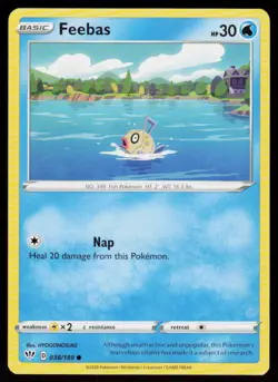 Feebas 038/189 Common Darkness Ablaze Pokemon Near Mint - Image 1