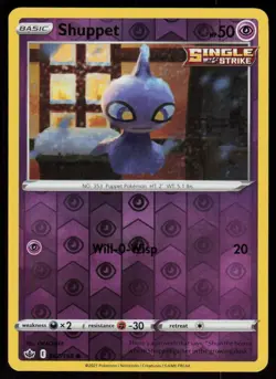 Shuppet 062/198 Common Chilling Reign Pokemon Reverse Holo Lightly Played - Image 1